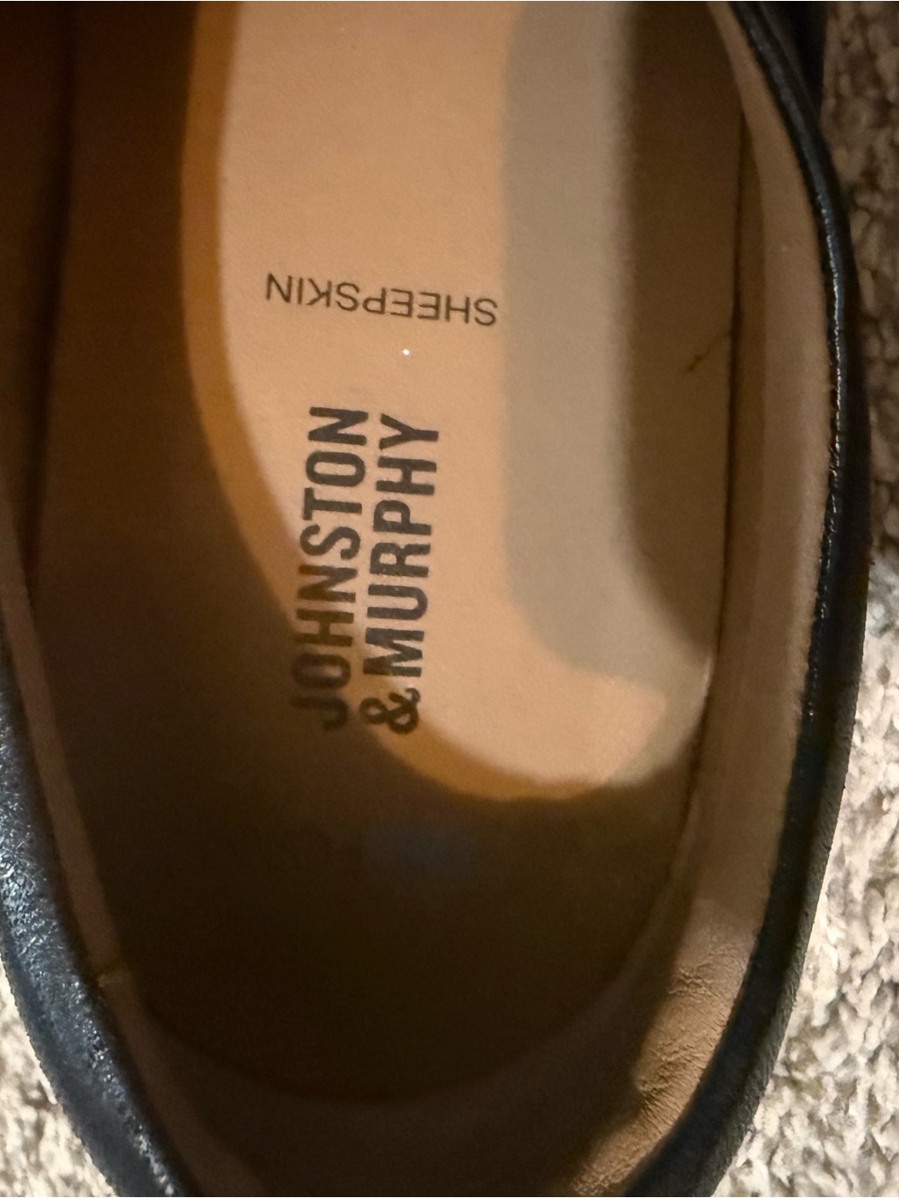 Men's Black Leather Slip-On Sneakers with White Sole Johnston Murphy - Picture 3 of 4